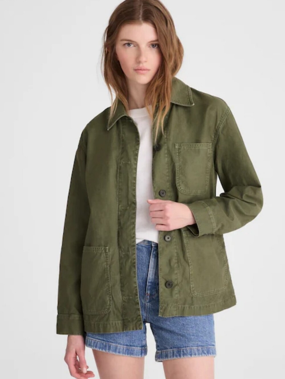 Madewell Classic Chore Jacket in Cotton Twill - Faded Ivy
